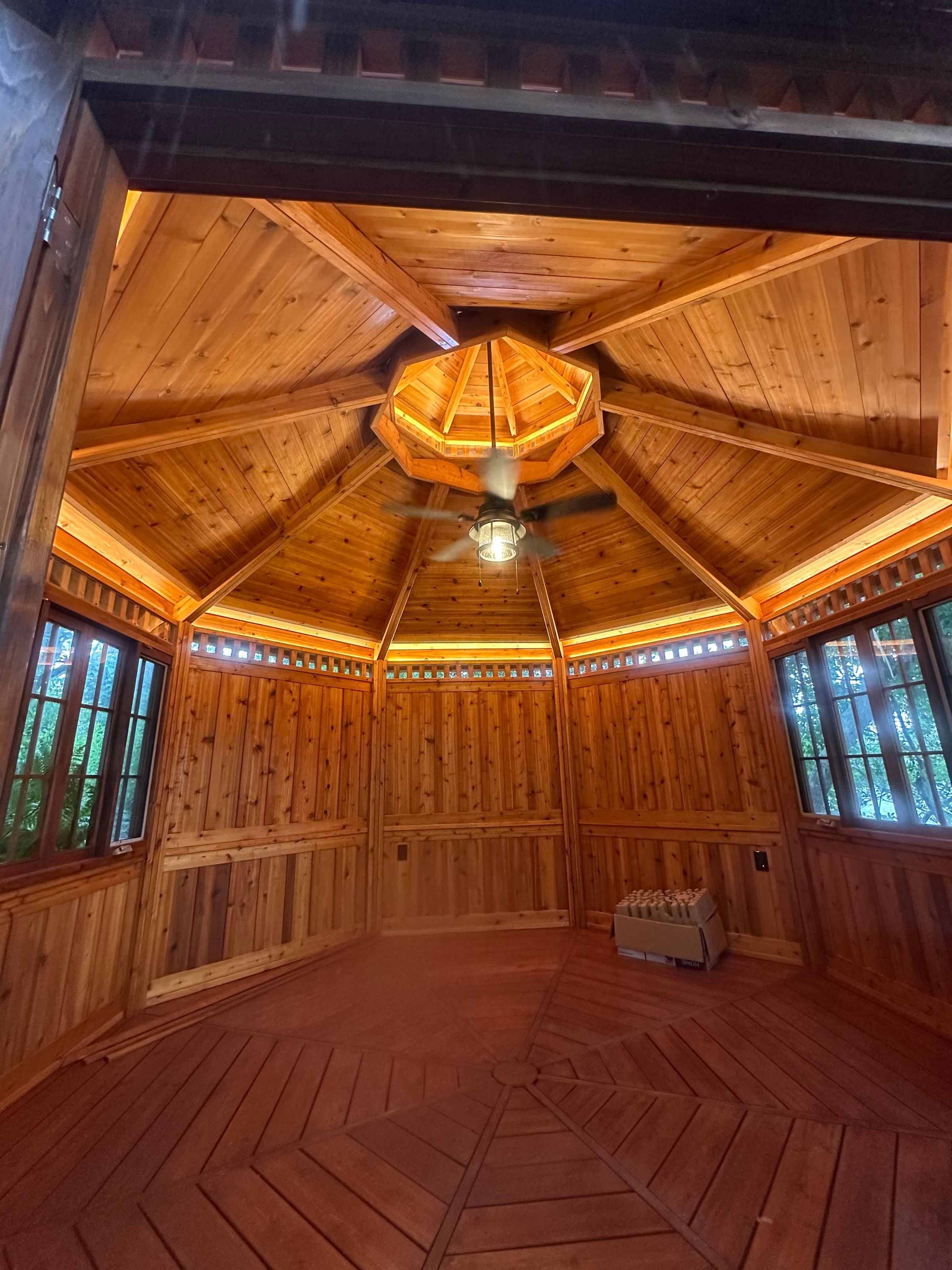 Gazebo LED Cove Lighting & Ceiling Fan